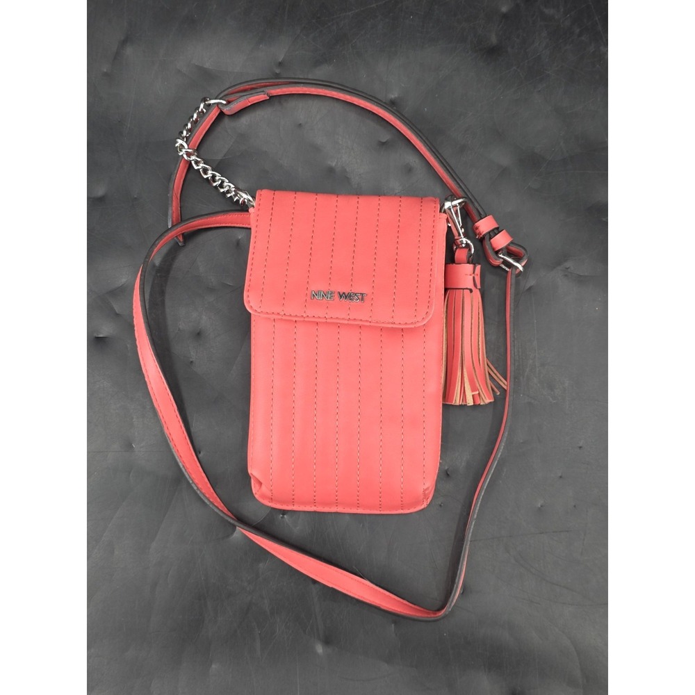 Nine West Cellphone Purse Grab & Go Crossbody Bag with card‎ slots Orange Color